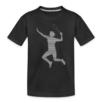 Badminton - T-shirt bio Premium Enfant - noir - Devant