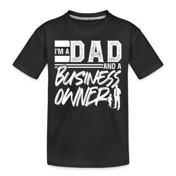Ich Bin Ein Vater Und Ein Geschäftsinhaber CEO - Kinder Premium Bio T-Shirt - Schwarz - Vorne