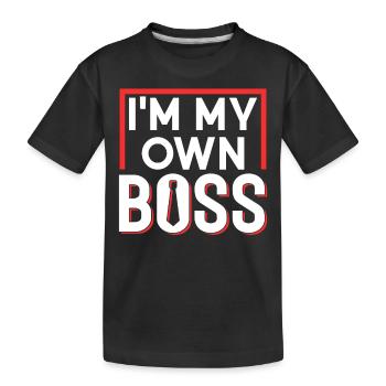 Je suis mon propre patron Fondateur entrepreneur PDG - T-shirt bio Premium Enfant - noir - Devant