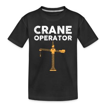 Crane operator - Kids' Premium Organic T-Shirt - black - Front