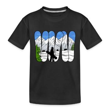 Snowboarding Snowboard Snowboarder - T-shirt bio Premium Enfant - noir - Devant