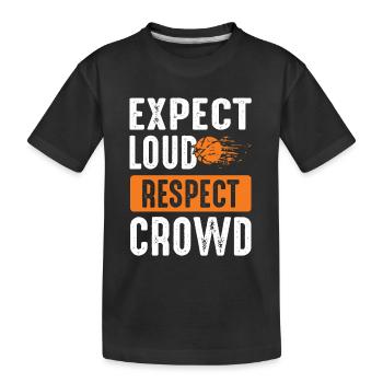 Respect du basketball - T-shirt bio Premium Enfant - noir - Devant