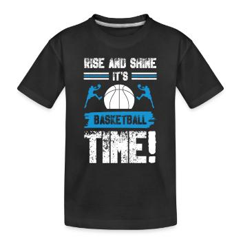 basketball cooler spruch - Kinder Premium Bio T-Shirt - Schwarz - Vorne