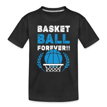 basketball cooler spruch - Kinder Premium Bio T-Shirt - Schwarz - Vorne
