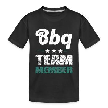 Bbq Team - Kids' Premium Organic T-Shirt - black - Front