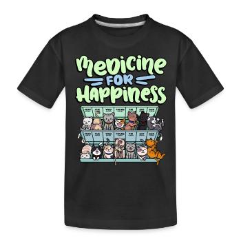 Meine Glückliche Medizin Jeden Tag Pille - Kinder Premium Bio T-Shirt - Schwarz - Vorne