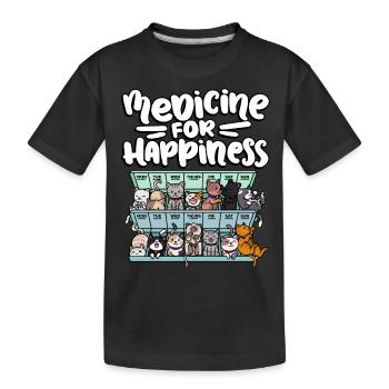 Meine Glückliche Medizin Jeden Tag Pille - Kinder Premium Bio T-Shirt - Schwarz - Vorne