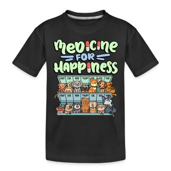 Meine Glückliche Medizin Jeden Tag Pille - Kinder Premium Bio T-Shirt - Schwarz - Vorne
