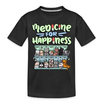 Meine Glückliche Medizin Jeden Tag Pille - Kinder Premium Bio T-Shirt - Schwarz - Vorne