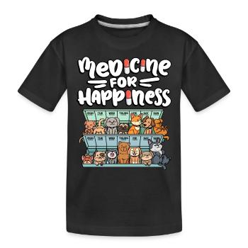 Meine Glückliche Medizin Jeden Tag Pille - Kinder Premium Bio T-Shirt - Schwarz - Vorne