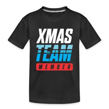 Xmas Team - Kinder Premium Bio T-Shirt - Schwarz - Vorne