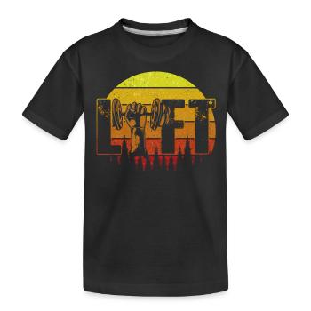 Lift Haltérophilie Entraînement d’haltérophilie Gymnase - T-shirt bio Premium Enfant - noir - Devant