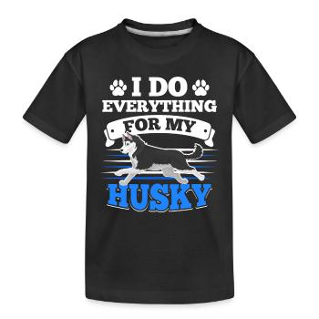Propriétaires de chiens Husky Huskies - T-shirt bio Premium Enfant - noir - Devant