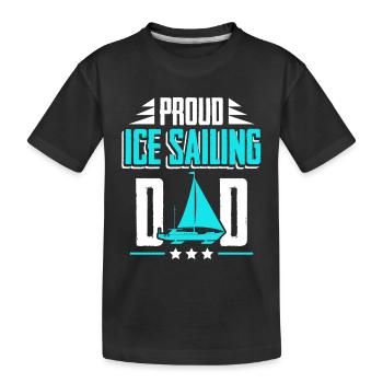Eissegeln Yacht Segler - Kinder Premium Bio T-Shirt - Schwarz - Vorne