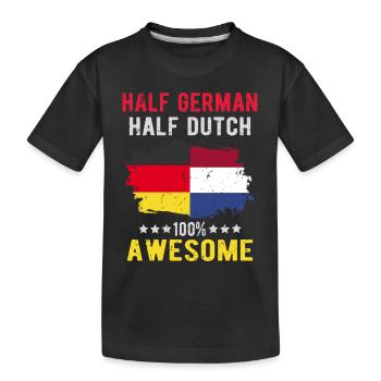 Moitié allemand moitié néerlandais - T-shirt bio Premium Enfant - noir - Devant
