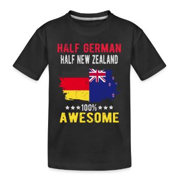 Moitié Allemands moitié Néo-Zélandais - T-shirt bio Premium Enfant - noir - Devant