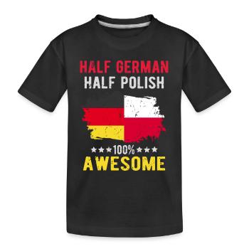 Moitié allemand moitié Singapouriens - T-shirt bio Premium Enfant - noir - Devant