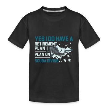 Sporttauchen Geschenk Unterwasser Sporttaucher - Kinder Premium Bio T-Shirt - Schwarz - Vorne