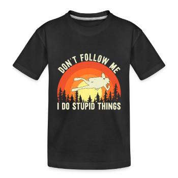 Cadeau de plongée sous-marine plongeur sous-marin - T-shirt bio Premium Enfant - noir - Devant