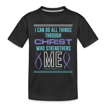 bibel jesus christus - Kinder Premium Bio T-Shirt - Schwarz - Vorne