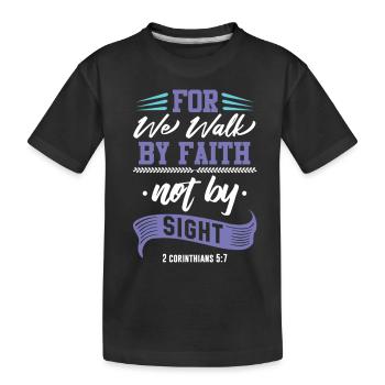 bibel glaube - Kinder Premium Bio T-Shirt - Schwarz - Vorne