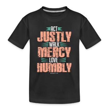 Bible Verses Proverb - Kids' Premium Organic T-Shirt - black - Front