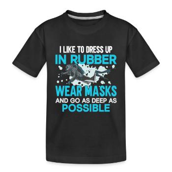 Cadeau de plongée sous-marine plongeur sous-marin - T-shirt bio Premium Enfant - noir - Devant