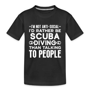 Cadeau de plongée sous-marine plongeur sous-marin - T-shirt bio Premium Enfant - noir - Devant