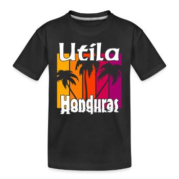 Utila Honduras - Kids' Premium Organic T-Shirt - black - Front