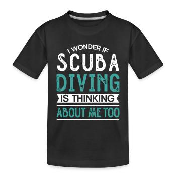 Cadeau de plongée sous-marine plongeur sous-marin - T-shirt bio Premium Enfant - noir - Devant