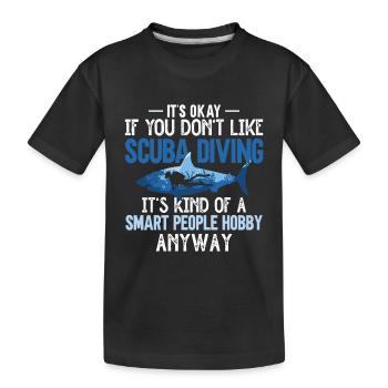 Cadeau de plongée sous-marine plongeur sous-marin - T-shirt bio Premium Enfant - noir - Devant