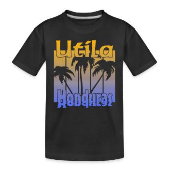 Utila Honduras - Kids' Premium Organic T-Shirt - black - Front