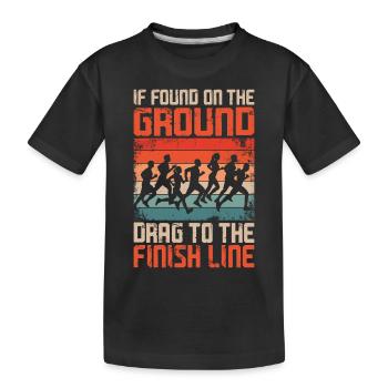Running Runner Semi-Marathon - T-shirt bio Premium Enfant - noir - Devant