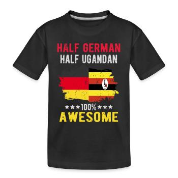 Moitié Allemands moitié Ougandais - T-shirt bio Premium Enfant - noir - Devant
