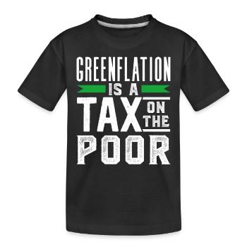 L’inflation verte est une taxe pour les pauvres Vert - T-shirt bio Premium Enfant - noir - Devant
