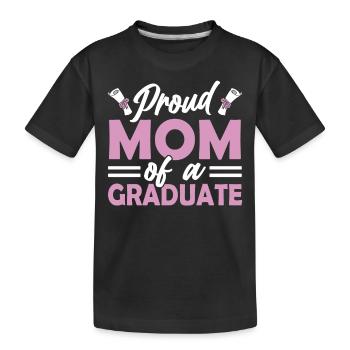 Fière mère d’un diplômé diplômé - T-shirt bio Premium Enfant - noir - Devant
