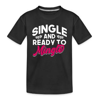 Herz Anti Valentinstag Hasser - Kinder Premium Bio T-Shirt - Schwarz - Vorne