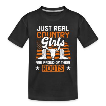 Country Roots Folk - T-shirt bio Premium Enfant - noir - Devant