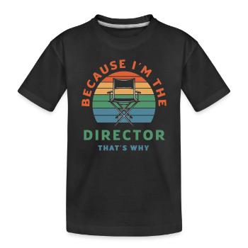 Theater Regie Regisseur Geschenk - Kinder Premium Bio T-Shirt - Schwarz - Vorne