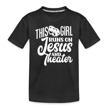 Théâtre Fille Chrétienne Femme Jésus Acteur - T-shirt bio Premium Enfant - noir - Devant