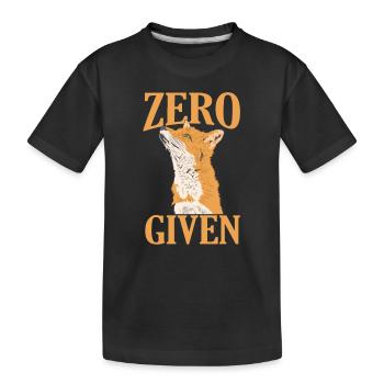Zero given Fuchs Wildnis Tier Fuchs - Kinder Premium Bio T-Shirt - Schwarz - Vorne
