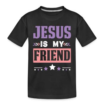 Bible Jésus Ami Proverbe - T-shirt bio Premium Enfant - noir - Devant