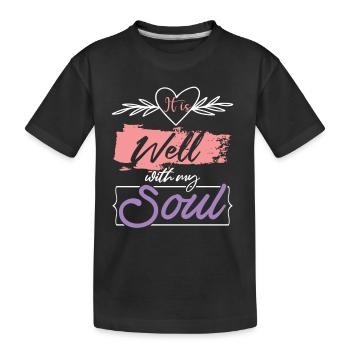 Bible verse Soul Jesus - Kids' Premium Organic T-Shirt - black - Front