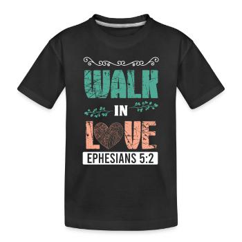 Dear Proverb Bible Verse - Kids' Premium Organic T-Shirt - black - Front