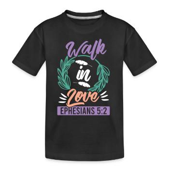 Aimer dire la Bible verset Jésus - T-shirt bio Premium Enfant - noir - Devant