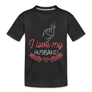 J’aime mon mari - T-shirt bio Premium Enfant - noir - Devant