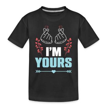 ich gehöre dir paare - Kinder Premium Bio T-Shirt - Schwarz - Vorne