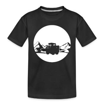 Grande chemise de chargeuse compacte - T-shirt bio Premium Enfant - noir - Devant