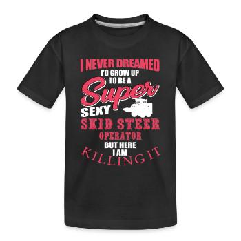 Drôle de chemise de chargeuse compacte - T-shirt bio Premium Enfant - noir - Devant