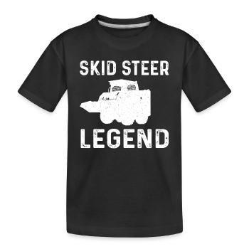 Skid Steer Loader Legend - Kids' Premium Organic T-Shirt - black - Front